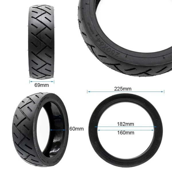 Xiaomi 4 / 4 Ultra Reifen 250 x 64 Tubeless mit GEL – Bild 2